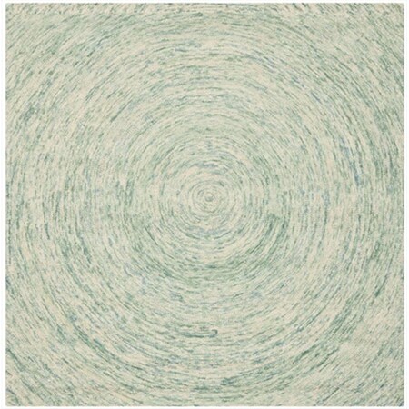 Safavieh 6 x 6 ft. Square Contemporary Ikat Ivory and Blue Hand Tufted Rug IKT635A-6SQ